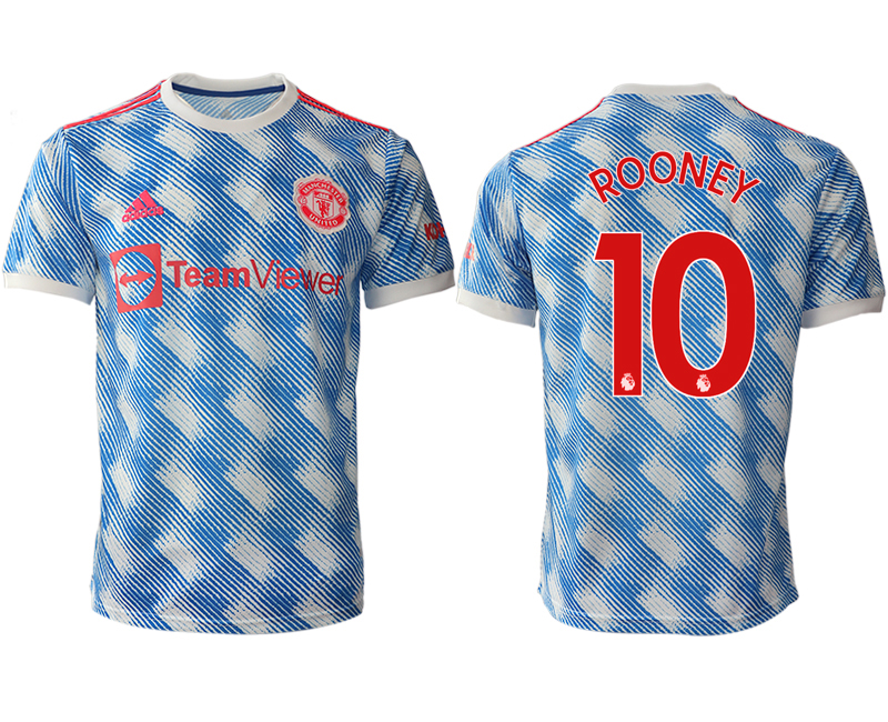 Men 2021-2022 Club Manchester United away aaa version blue #10 Soccer Jerseys->manchester united jersey->Soccer Club Jersey